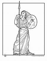 Athena Princesse Goddess Woojr Zeus Grecque Woo sketch template