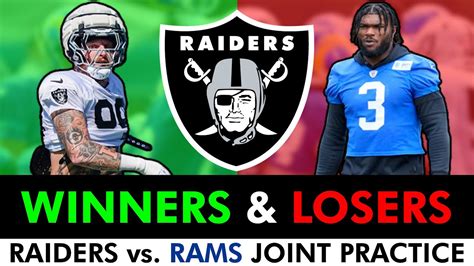 Raiders Vs Rams Joint Practice Winners And Losers Nfl Preseason Week 2