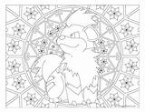 Growlithe Pages Arcanine Windingpathsart Ponyta Mandala Rapidash Sheets Coloriage Adulte Colo Getdrawings sketch template