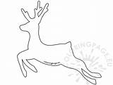Xmas Reindeer Silhouette sketch template