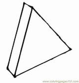 Triangle Coloring Shapes Printable Education sketch template