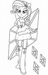Rarity Equestria Girls Coloring Pages Pony Little Mlp Printable Categories sketch template