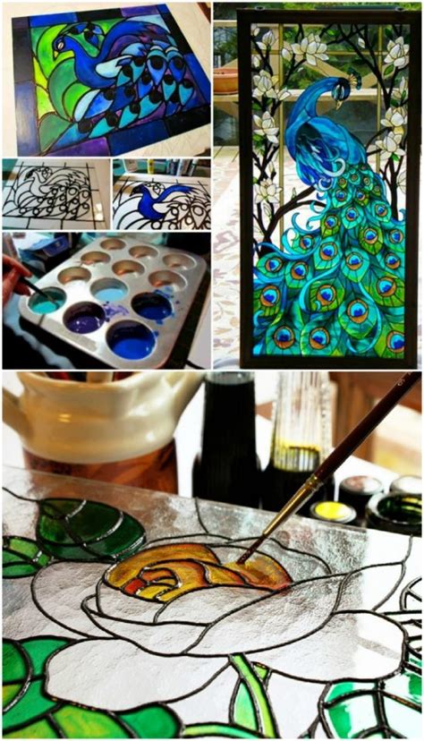 How To Make Faux Stained Glass With Acrylic Paint And Glue Whoot