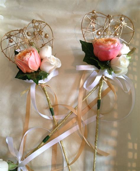flower girl wands with roses flower girl wand wedding wands