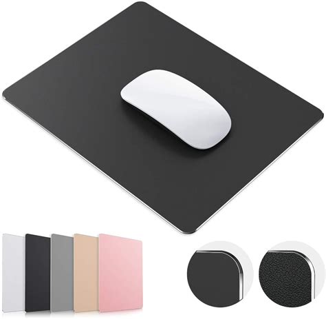 hard black metal aluminum mouse pad mat smooth magic ultra thin double