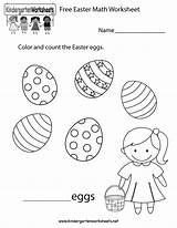 Easter Worksheets Kindergarten Preschool Math Worksheet Coloring Pages Kids Color Printable Activity Count Print Fun Tracing Counting Getcolorings Kindergartenworksheets sketch template