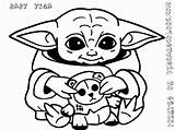 Coloring Yoda Baby Pages Comments sketch template