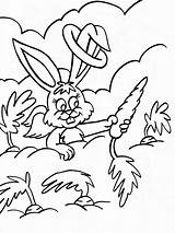 Carrot Coloring Rabbit Pages Carrots Lavender Bunny Angel Coloringbay Getdrawings Getcolorings Choose Board Clouds sketch template