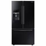 Pictures of Black French Door Refrigerator With Ice Maker