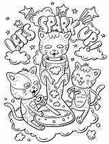 Stoner Trippy Weed Colouring sketch template