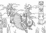 Totem Indians sketch template