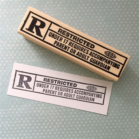 movie warning r rated restricted rubber stamp etsy