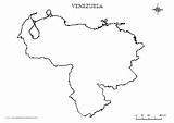 Venezuela Contorno Mapas Estados sketch template