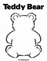 Teddy Coloriage Ours Brun Blank Nounours Peluche Coloringhome sketch template