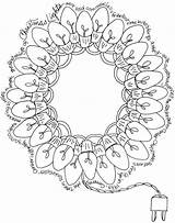 Yule Wreath sketch template