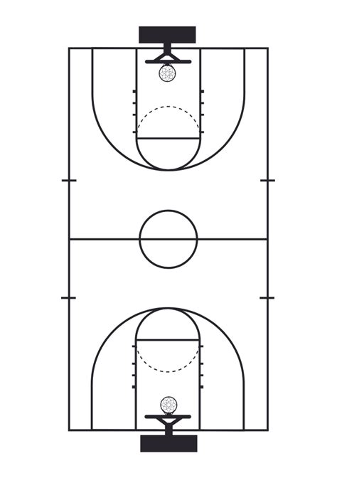 printable  printable  court basketball diagram