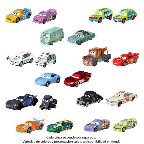 vehiculo de juguete mattel disney pixar cars personajes  pack varios
