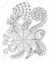 Coloring Zentangle Flowers Pages Stunning Fantasy Getdrawings Getcolorings Color Col sketch template