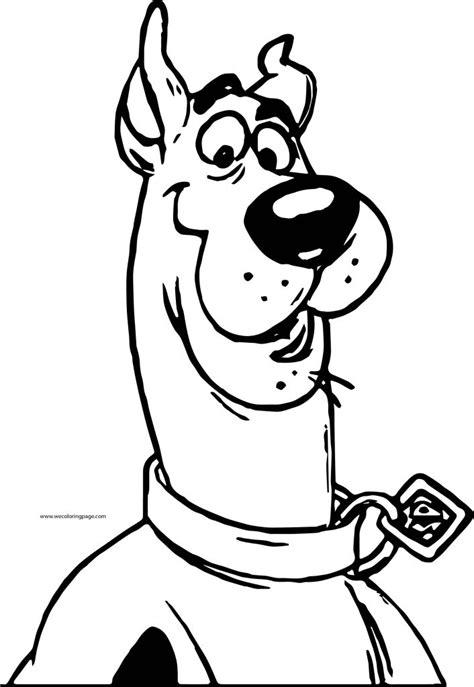 scooby doo  character face coloring page wecoloringpagecom
