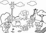 Zoo Coloring Pages Printable Animal Kids Baby Preschool Cute Cartoon Children Drawing Book sketch template