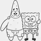 Spongebob Coloring Pages Printable Friends Patrick sketch template