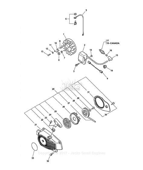 echo cs  type  parts diagram  ignition starter assembly