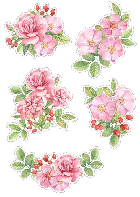 novosti floral stickers printable stickers print stickers