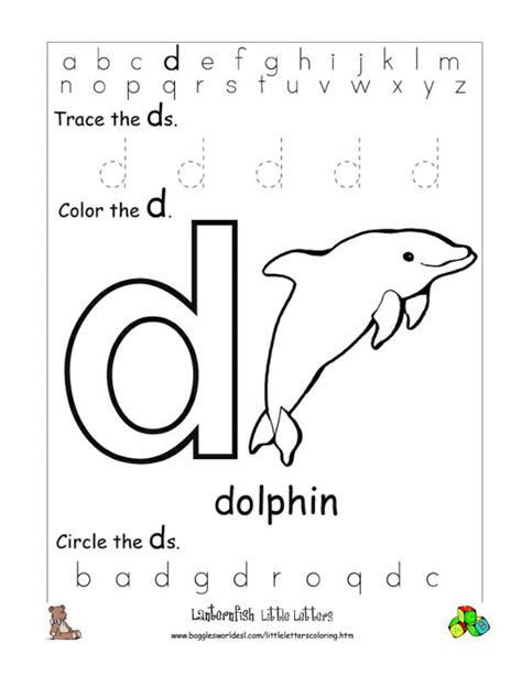 Letter D Alphabet Worksheets