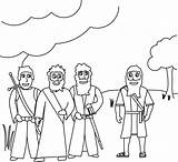 Coloring Zechariah Pages Library Clipart Abraham Visitors Three sketch template
