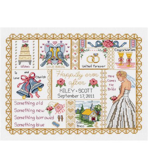 wedding collage counted cross stitch kit    count joann
