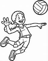 Coloring Sports Volleyball Kids Clipart Pages Playing Player Clip Color Aang Printable Cliparts Print Fun Library 2229 Categories sketch template