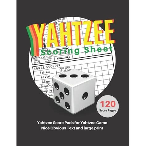 yahtzee scoring sheet  yahtzee score pads  yahtzee game nice