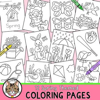 spring coloring pages  preschool kindergarten  grade