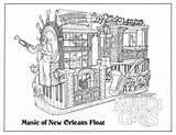 Orleans Coloring Mardi Gras Universal Orlando Pages Adult Streetcar Book Parade Template Sketch Jazz Choose Board Books sketch template