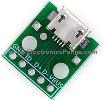 hw  micro usb  dip female  type mike p patch  invert adapter plate solder circuit board