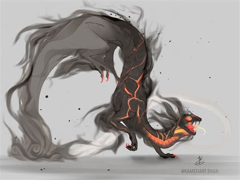ashen dragon  kamzeia msdeviantartcom  atdeviantart creature