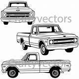 C10 Vector Chevrolet  1969 Chevy Truck Coloring Pages Silhouette Car Gmc Vectors Etsy Choose Board sketch template