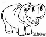 Hippo Coloring Pages Kids Drawing Cartoon Baby Hippopotamus Line Cute Printable Cool2bkids Print Animal Template Drawings Getdrawings Para Search Pintar sketch template