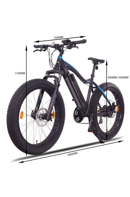 ncm aspen  fat electric mountain bike  mtb  bike  ah nm wh battery black