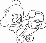 Pimboli Coloring Skating Skateboarding Bear Pages Categories Coloringpages101 sketch template