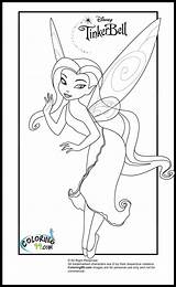 Tinkerbell Coloring Pages Friends Silvermist sketch template