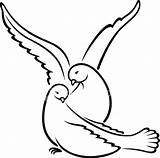 Doves Wedding Clipart sketch template