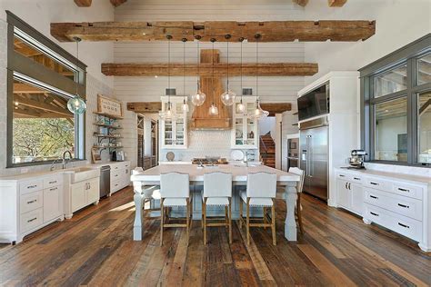 fresh farmhouse designed  reclaimed timbers  texas hill country modern farmhouse