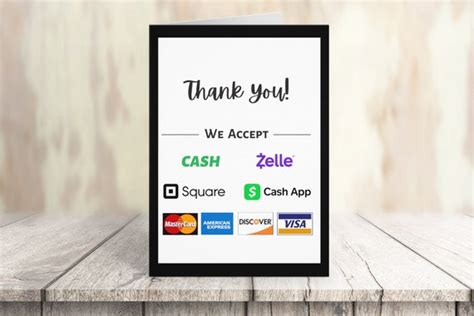 printable  accept credit card signs