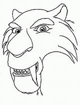 Tiger Tooth Saber Coloring Pages Drawing Ice Age Diego Draw Kids Clipart Comments Getdrawings Library Coloringhome Sketch sketch template