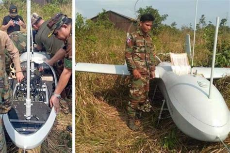 chinese military officials visited cambodia   mysterious drone crash uas vision