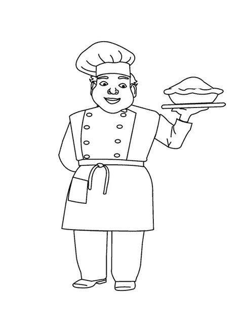 child chef colouring pages page  cookbooks pinterest chefs