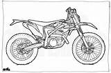 Colouring Motorbike Pages Ktm Getcolorings Freeride sketch template