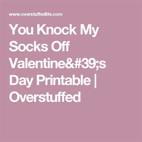 knock  socks  valentines day printable valentine knock