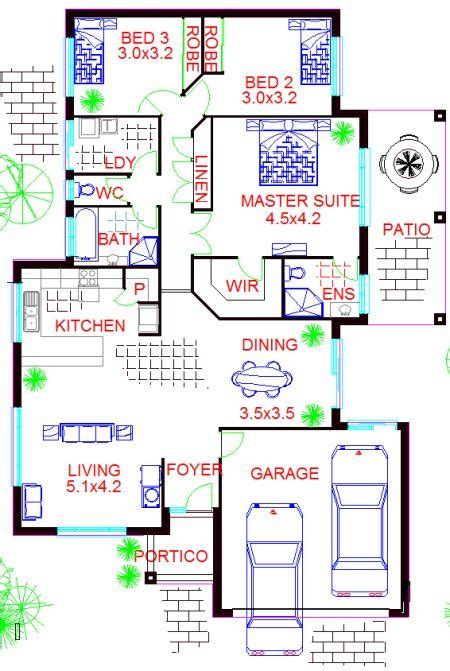 bedroom house plans  double garage psoriasisgurucom